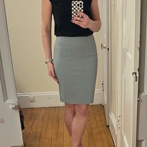 blue pencil skirt